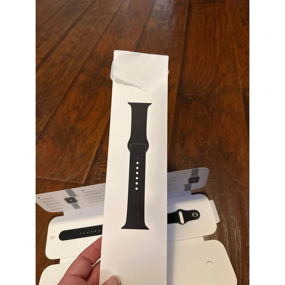 Genuine Apple Watch Sport Band Black M/L & S/M OEM w/ Original Box 44 mm